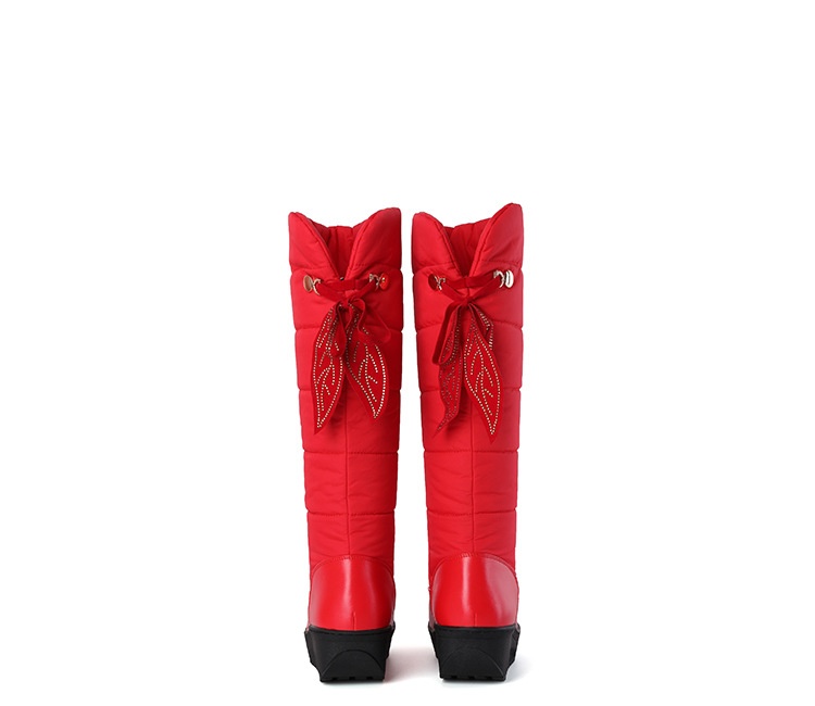 Cotton thermal boots slipsole thick thigh boots