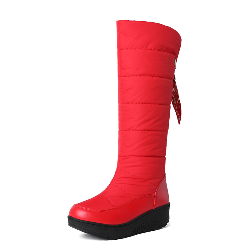Cotton thermal boots slipsole thick thigh boots
