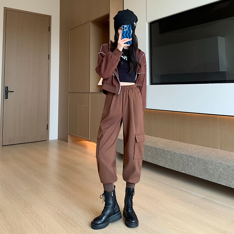 Autumn and winter thick harem pants Casual work pants