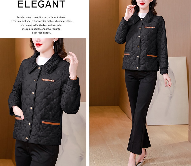 Light thin cotton coat lapel fashion jacket for women