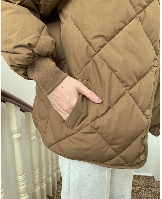 Loose niche diamond coat Korean style student jacket