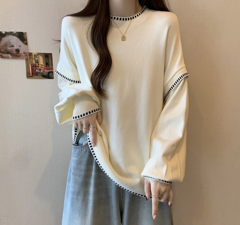 All-match large yard tops loose pullover sweater for women