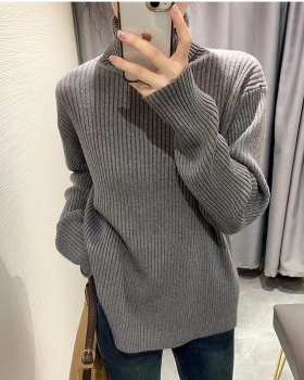 Lazy high collar Casual retro sweater for women