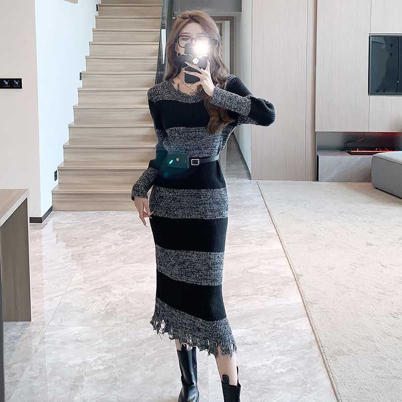 Bottoming dress winter long dress for women