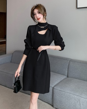 Autumn and winter sweater dress knitted dress for women