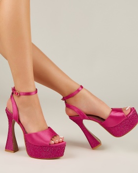 Rhinestone thick fashion sandals for women