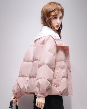 Winter short coat lapel down cotton coat for women