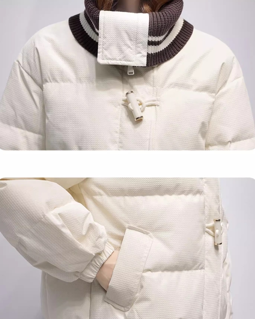 Winter short coat lapel down cotton coat for women