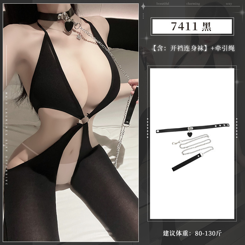 Adult round hollow Sexy underwear open crotch sexy stockings