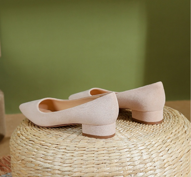 Chinese style broadcloth wedding shoes middle-heel shoes
