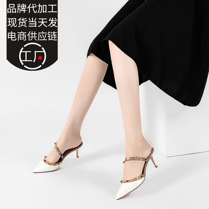 Summer high-heeled shoes vacation slippers for women