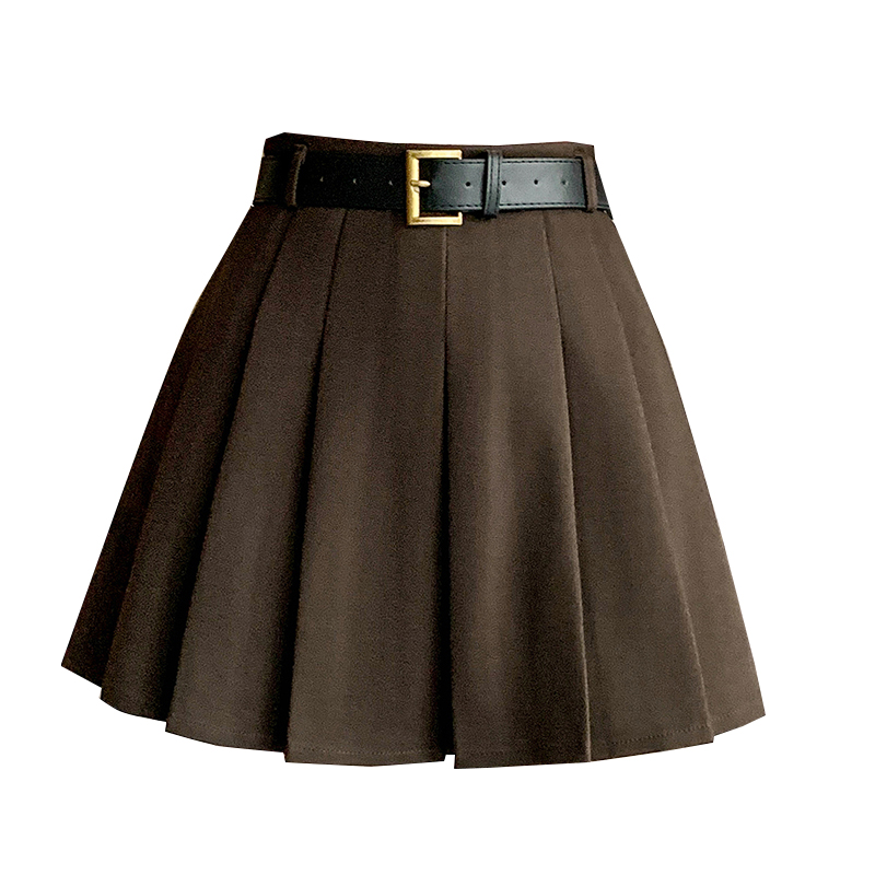 Woolen pleated slim pants A-line winter skirt