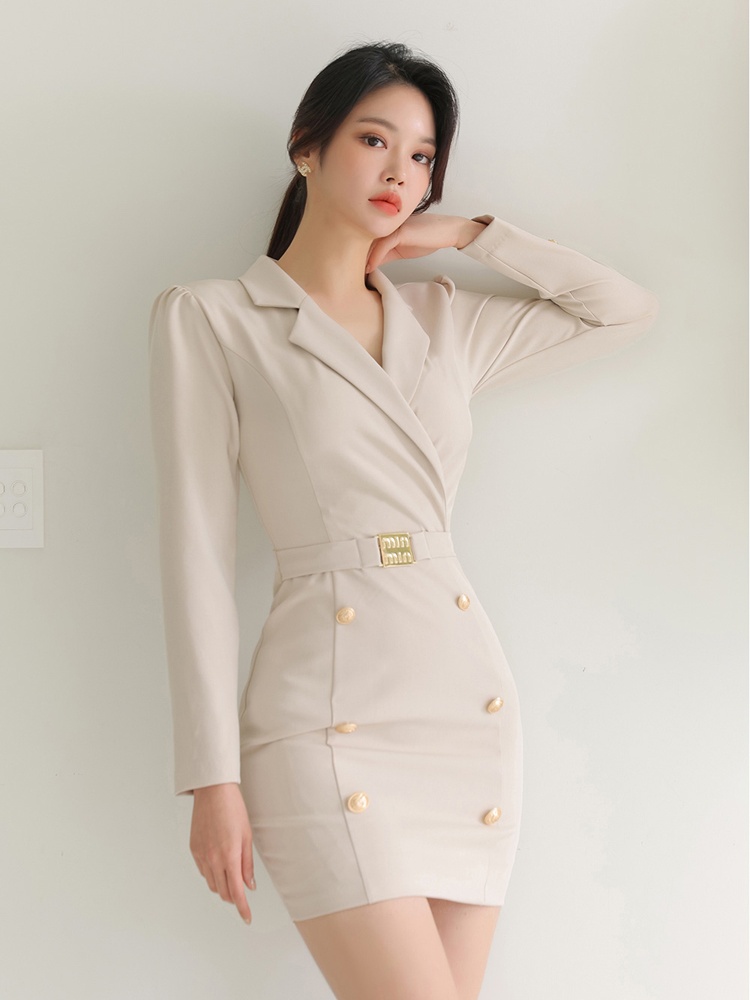 Double-breasted dress autumn and winter business suit