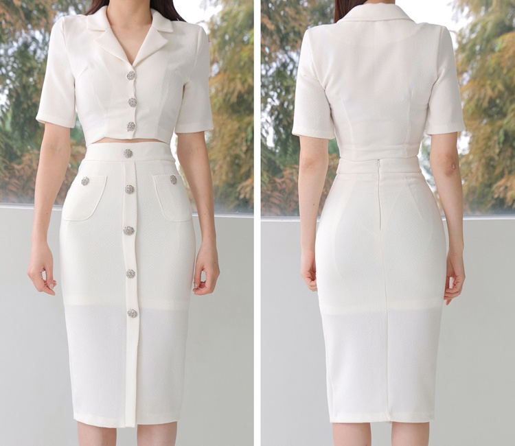 Package hip business suit slim skirt 2pcs set for women