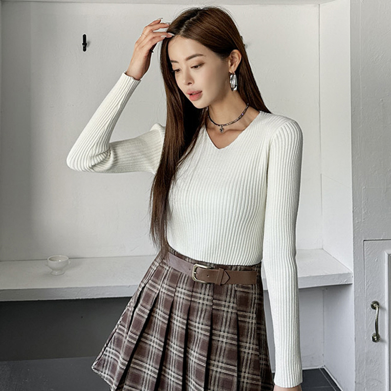 Korean style bottoming shirt knitted cloak for women