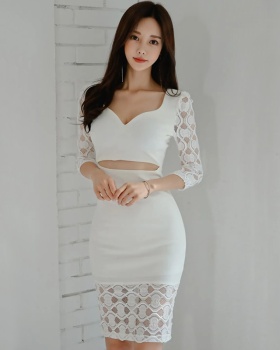 Simple autumn and winter fashion Korean style pure dress