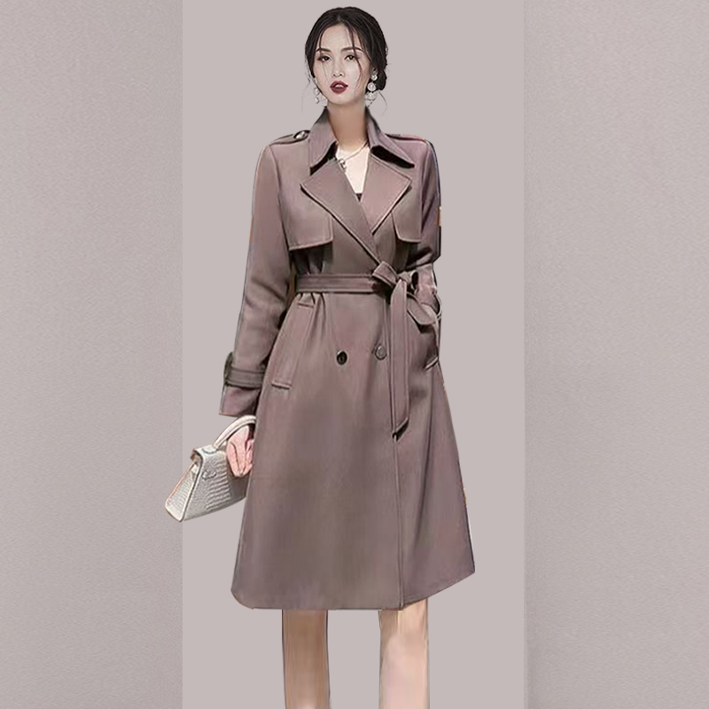 Long slim business suit Korean style frenum coat for women