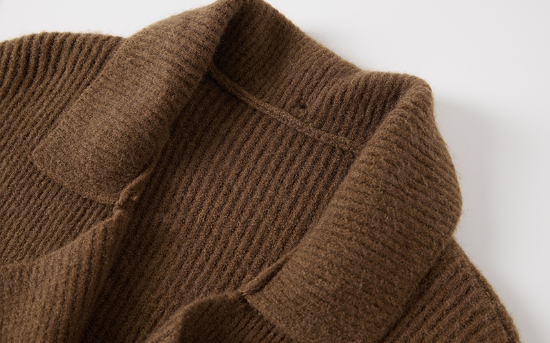 Winter loose splice overcoat lazy long sweater