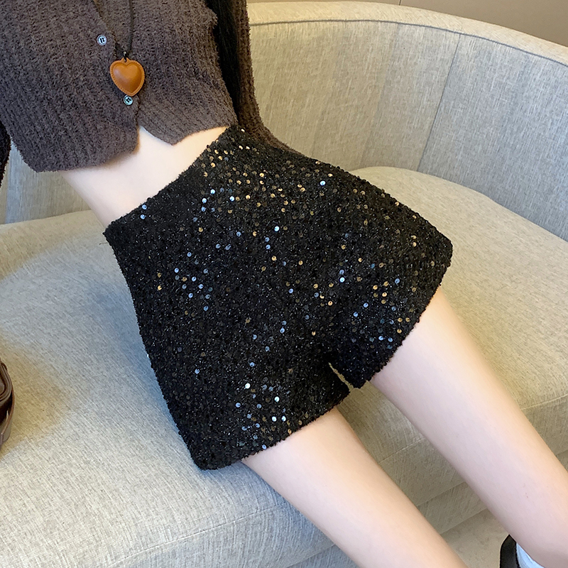Autumn and winter boots pants sequins shorts for women