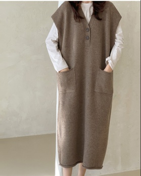 Korean style loose waistcoat large yard sweater for women