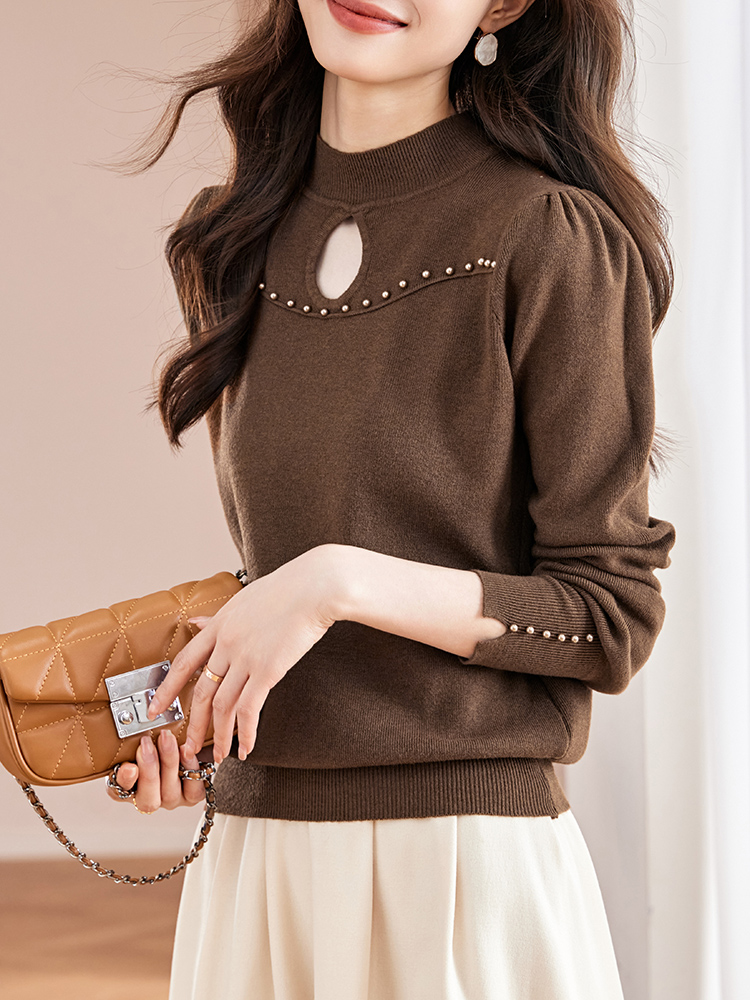 Hollow autumn and winter winter pullover slim fashion sweater