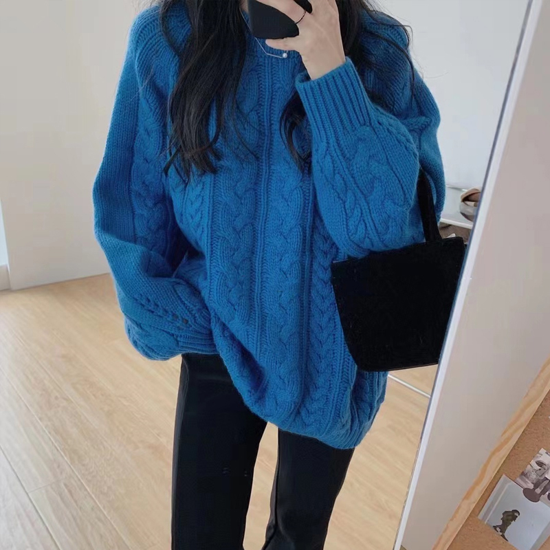 Autumn and winter thick tops knitted sweater for women