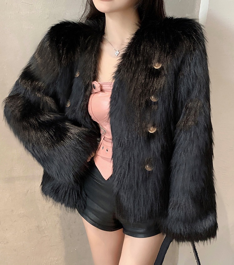 Elmo coat Korean style fur coat for women