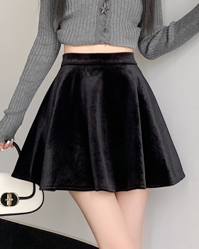 Black anti emptied short skirt A-line skirt for women