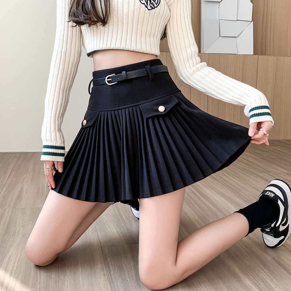 A-line high waist slim show young all-match skirt
