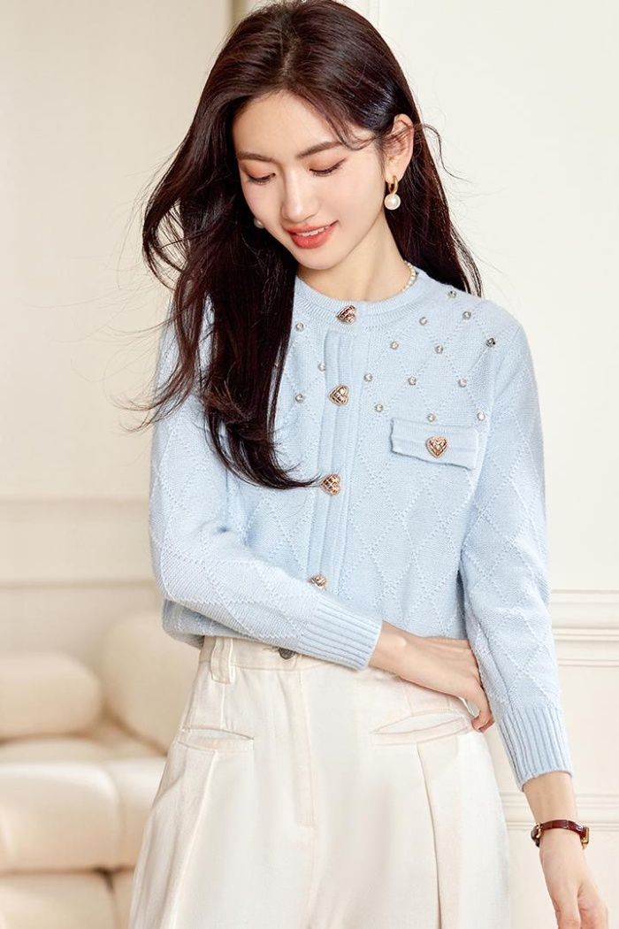 Autumn and winter knitted sweater chanelstyle tops for women