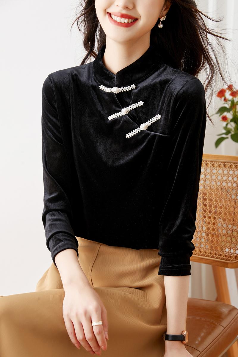 Cstand collar shirt Chinese style cheongsam
