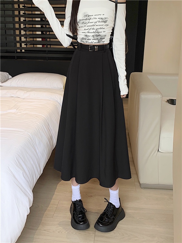 Long large yard business suit pleated long skirt