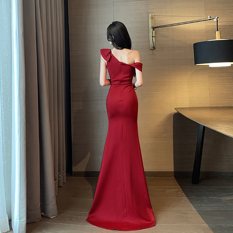 Package hip wrapped chest temperament sexy evening dress