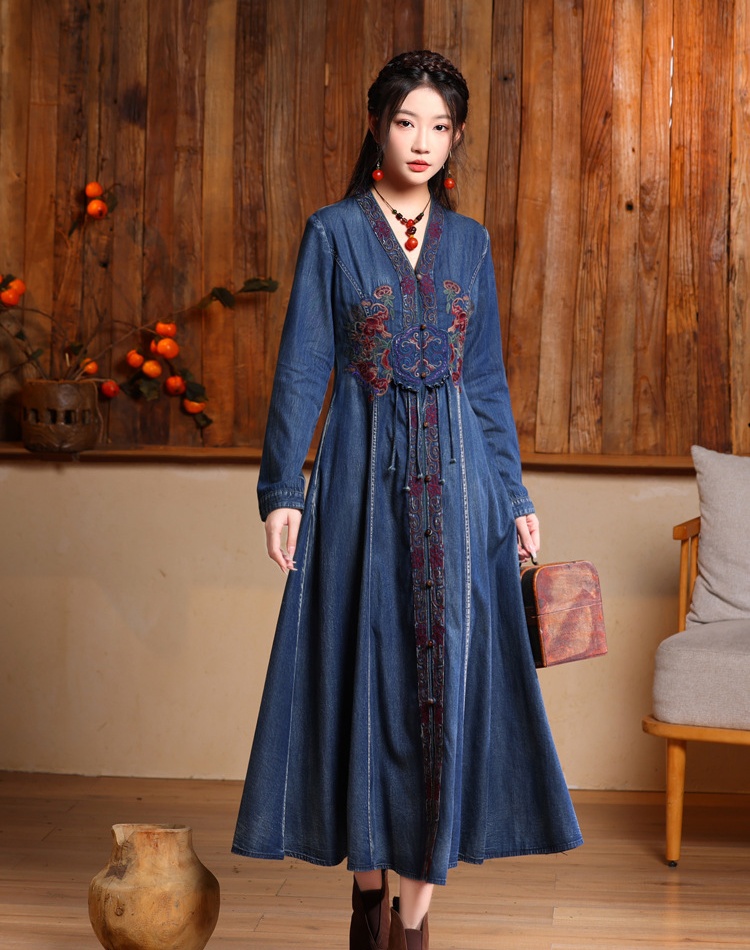 National style long skirt Chinese style dress