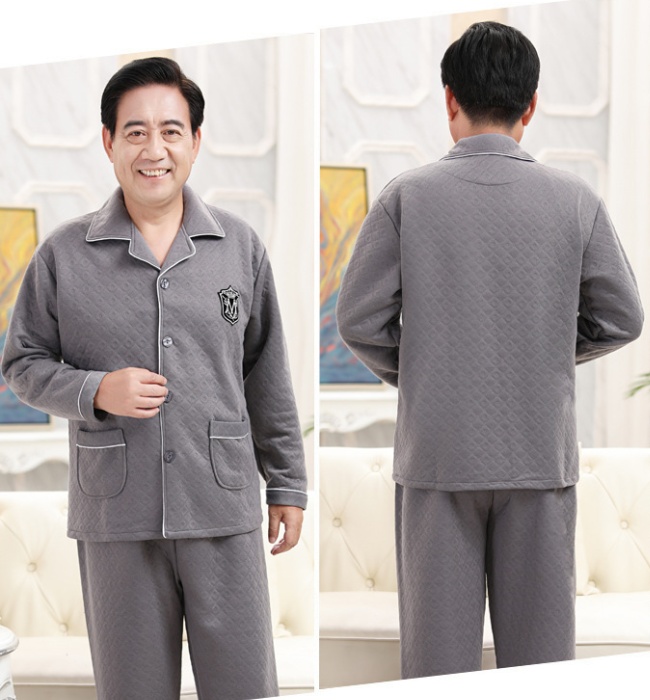 Middle-aged homewear autumn and winter pajamas a set