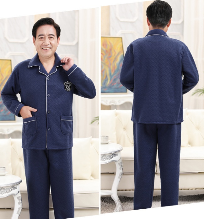 Middle-aged homewear autumn and winter pajamas a set