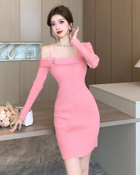 Spicegirl sweater dress flat shoulder dress for women
