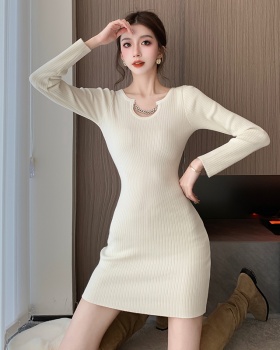 Autumn and winter inside the ride slim tight dress