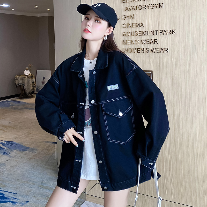 Autumn Korean style work clothing denim jacket for women