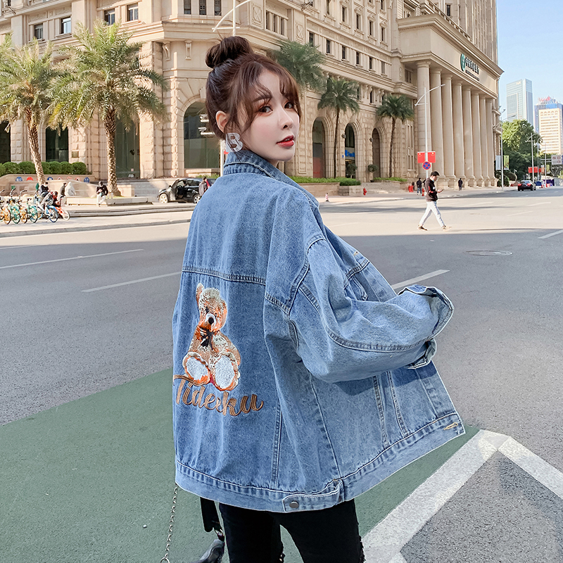 Handsome Korean style loose jacket fashion cubs coat for women
