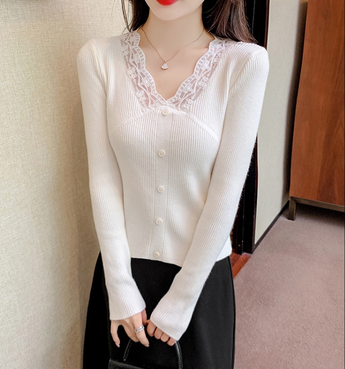 Lace bottoming shirt autumn and winter sweater