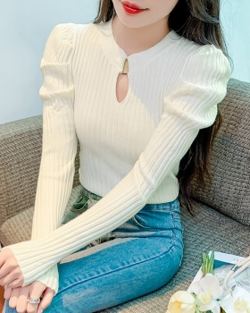Slim long sleeve Chinese style tender sweater