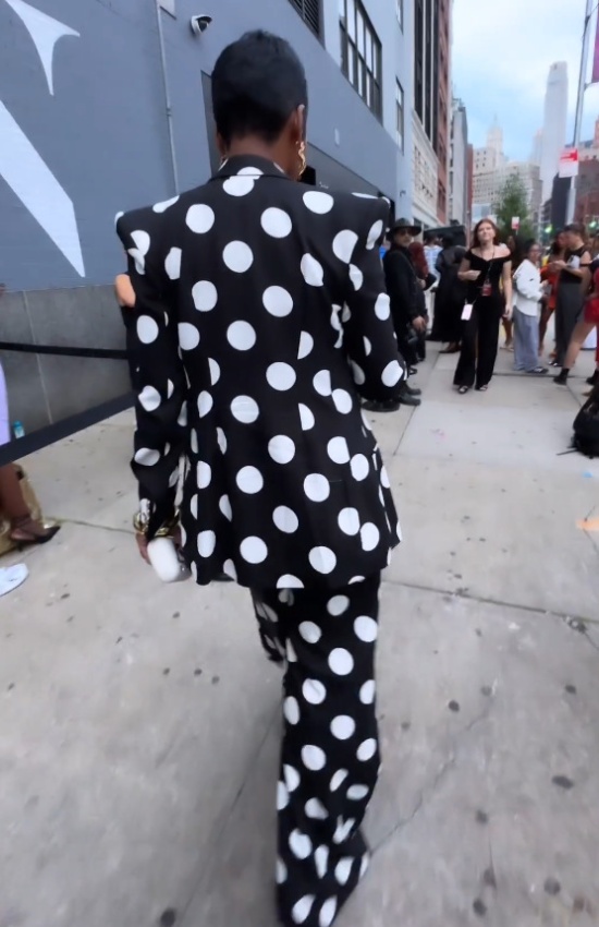Printing sexy polka dot business suit 2pcs set