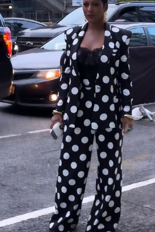 Printing sexy polka dot business suit 2pcs set