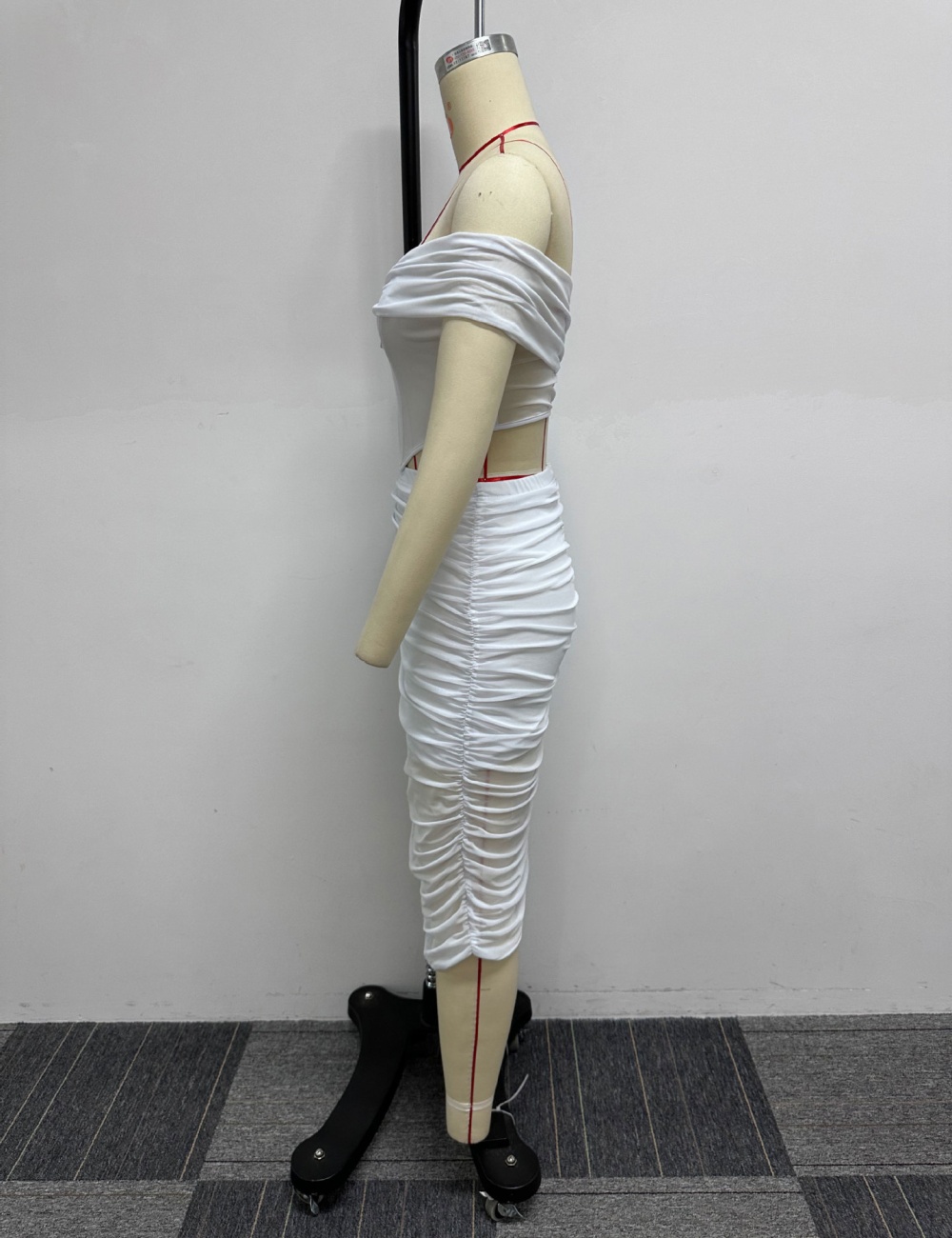 Sexy elasticity European style gauze skirt 2pcs set
