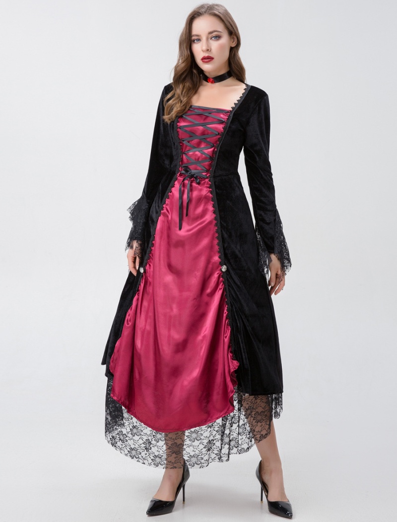 Halloween vampire role-play queen witch devil adult dress