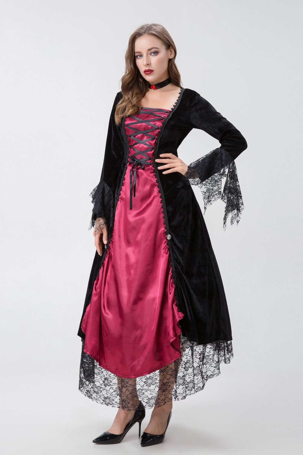 Halloween vampire role-play queen witch devil adult dress