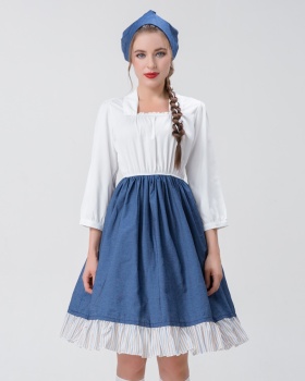 Halloween maid clothing France style night dress for women