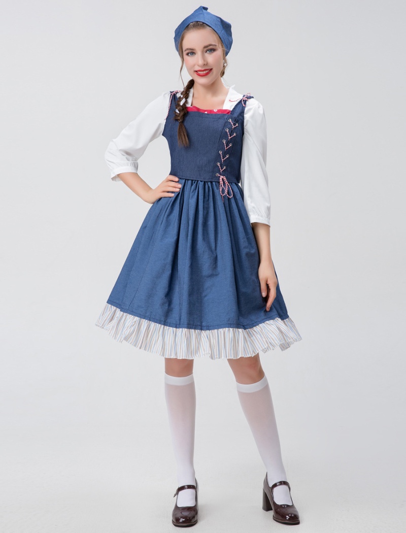 Halloween maid clothing France style night dress for women