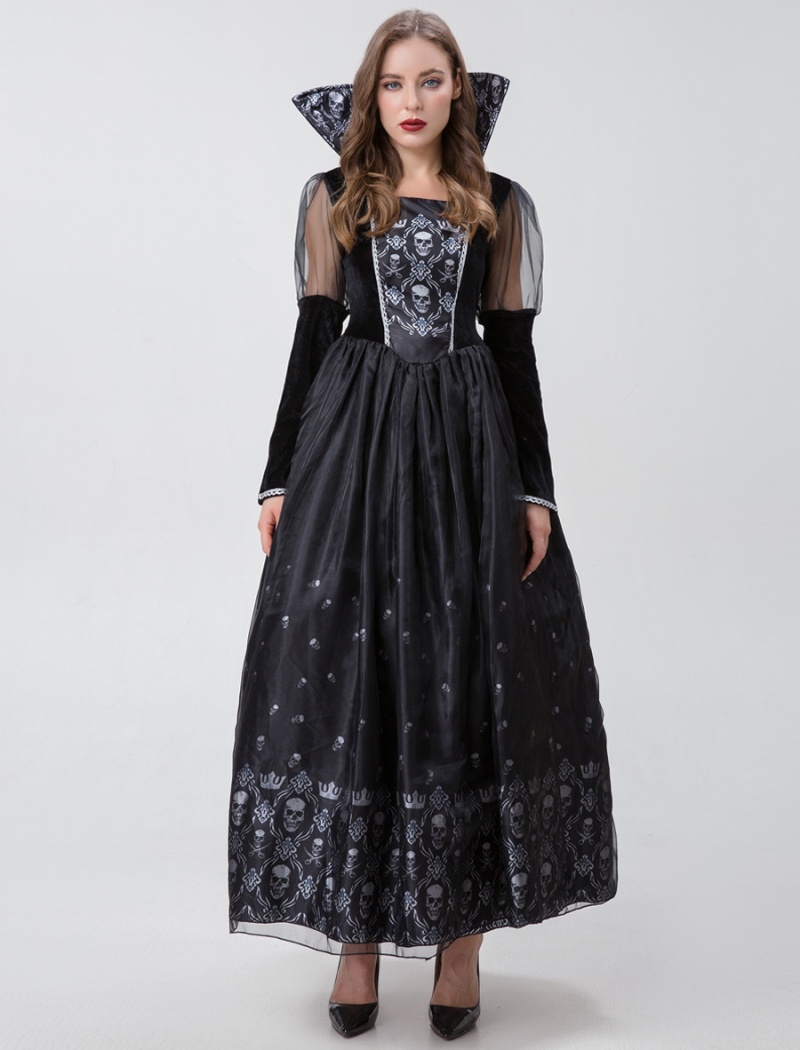 Halloween role-play vampire adult witch devil queen dress